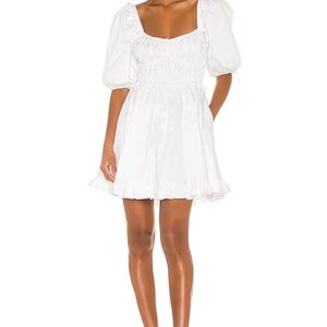 For Love and Lemons Jackson Mini Dress in Ivory
